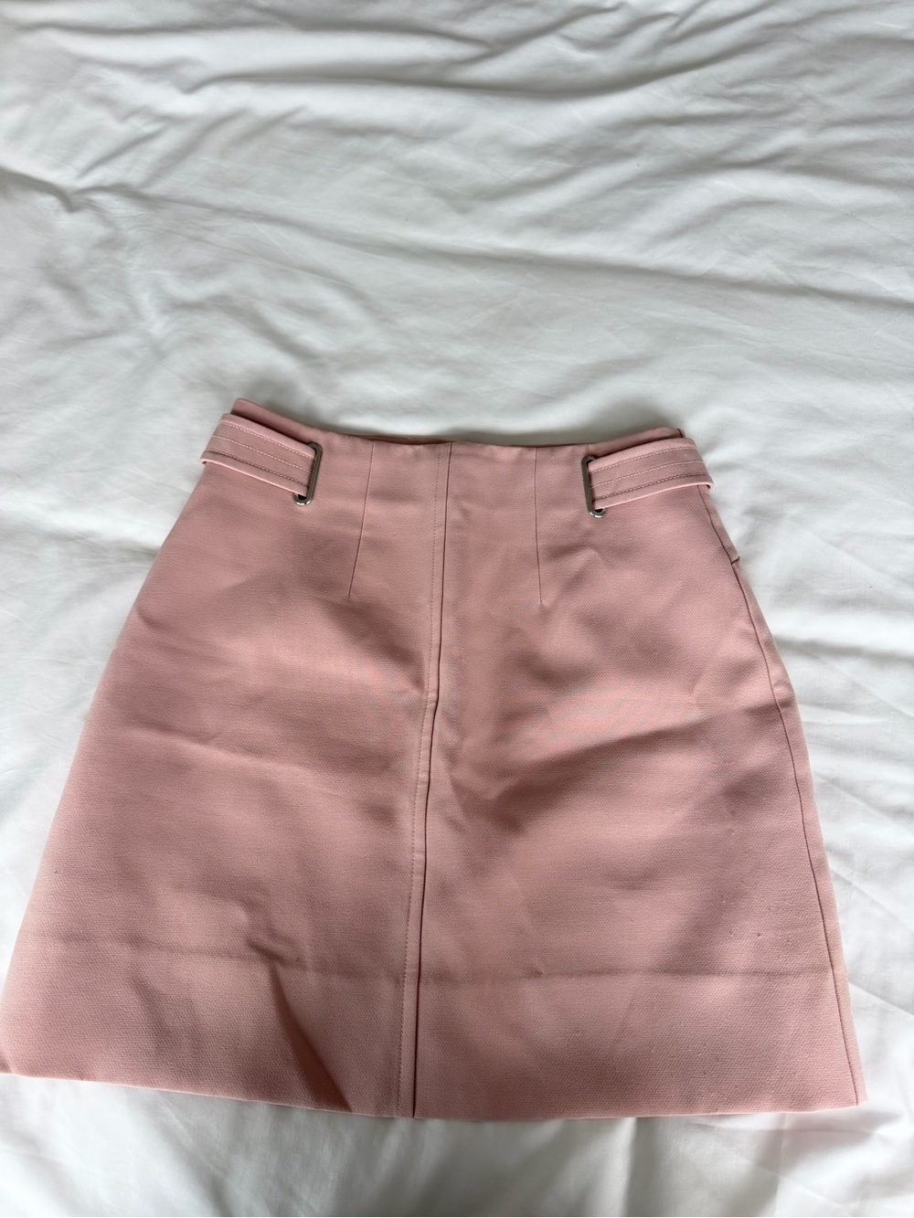 New Look Pink A-Line Mini Skirt with Belt-Loop Detail